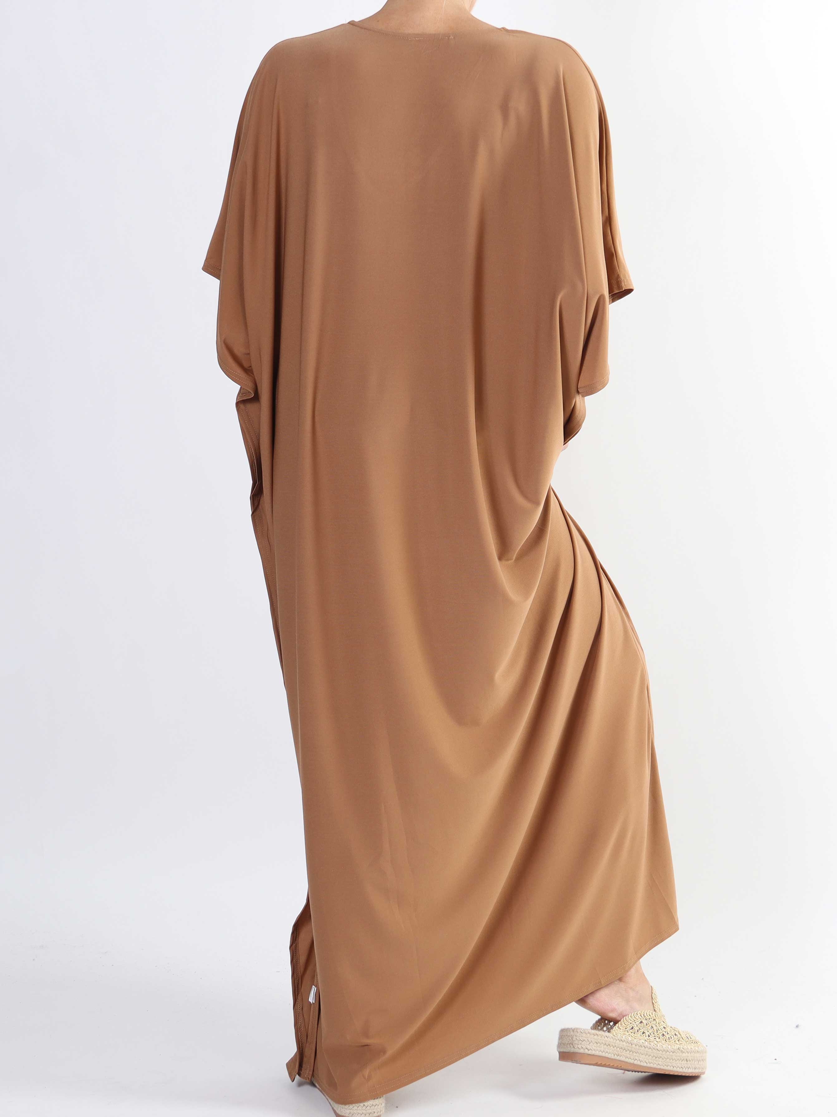 Azmina Plain Long - enfärgad stretchig tunika i stora storlekar